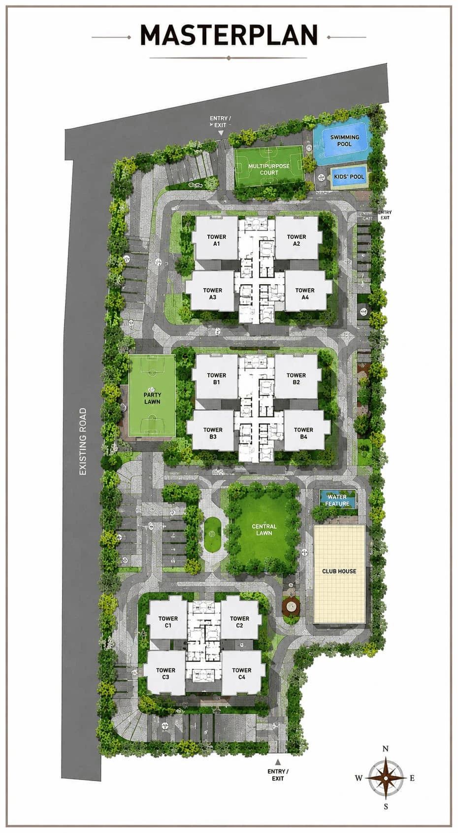 Godrej Brooklyn Avenue master layout plan